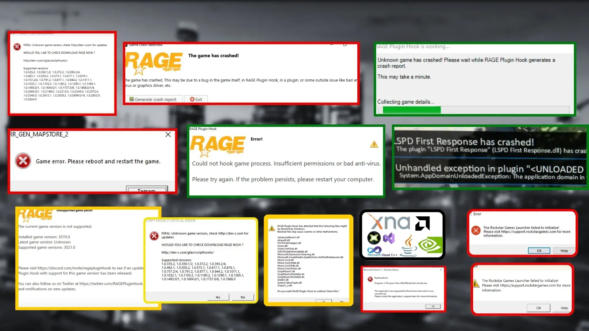 GTA 5 LSPDFR-LCPDFR Crashes, Bugs, Issues